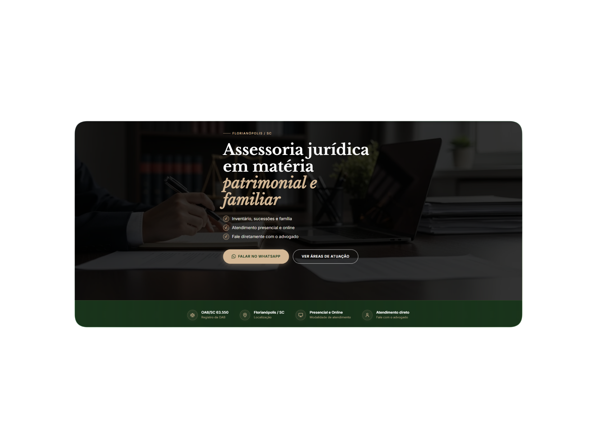 Landing Page Assessoria Jurídica - João Garcia